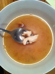 miso soup with chicken